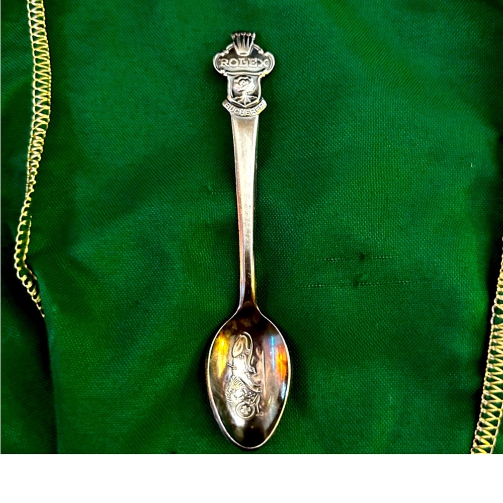Vintage Rolex Lucerne  Baby Spoon Fun Gift Silver Plate